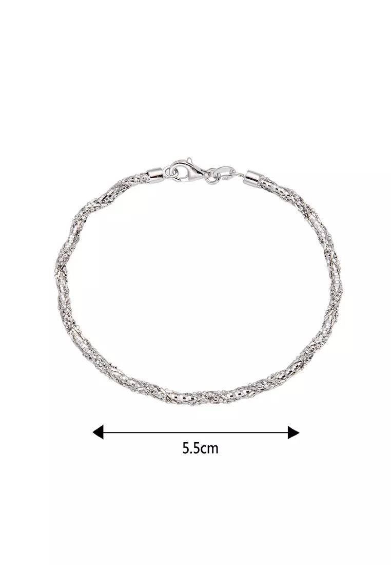 LITZ 18K 白金手鐲 OM-OBX0019NBQ