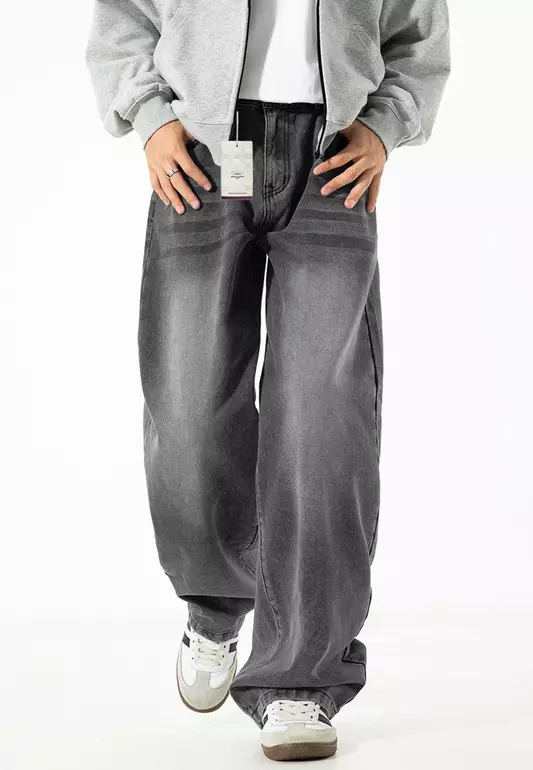 VANSA Washed Loose Straight Jeans VCM-P-2474