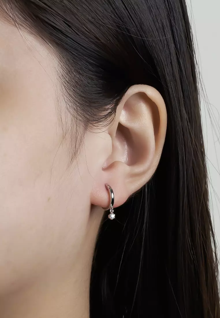 Buy TOMEI TOMEI Loop Earrings White Gold 585 2024 Online ZALORA