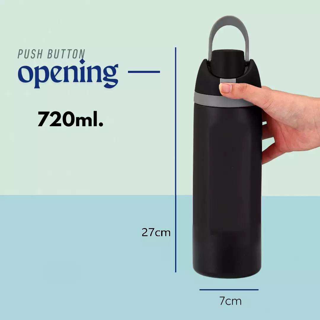 Wakakids Botol Minum Termos Stainless Steel Vacuum FreeSip Tumbler Premium dengan Pegangan 720ml K8060 Venhs Putih