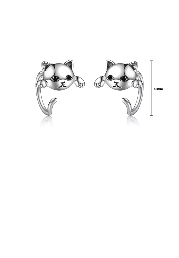 Cat best sale earrings studs