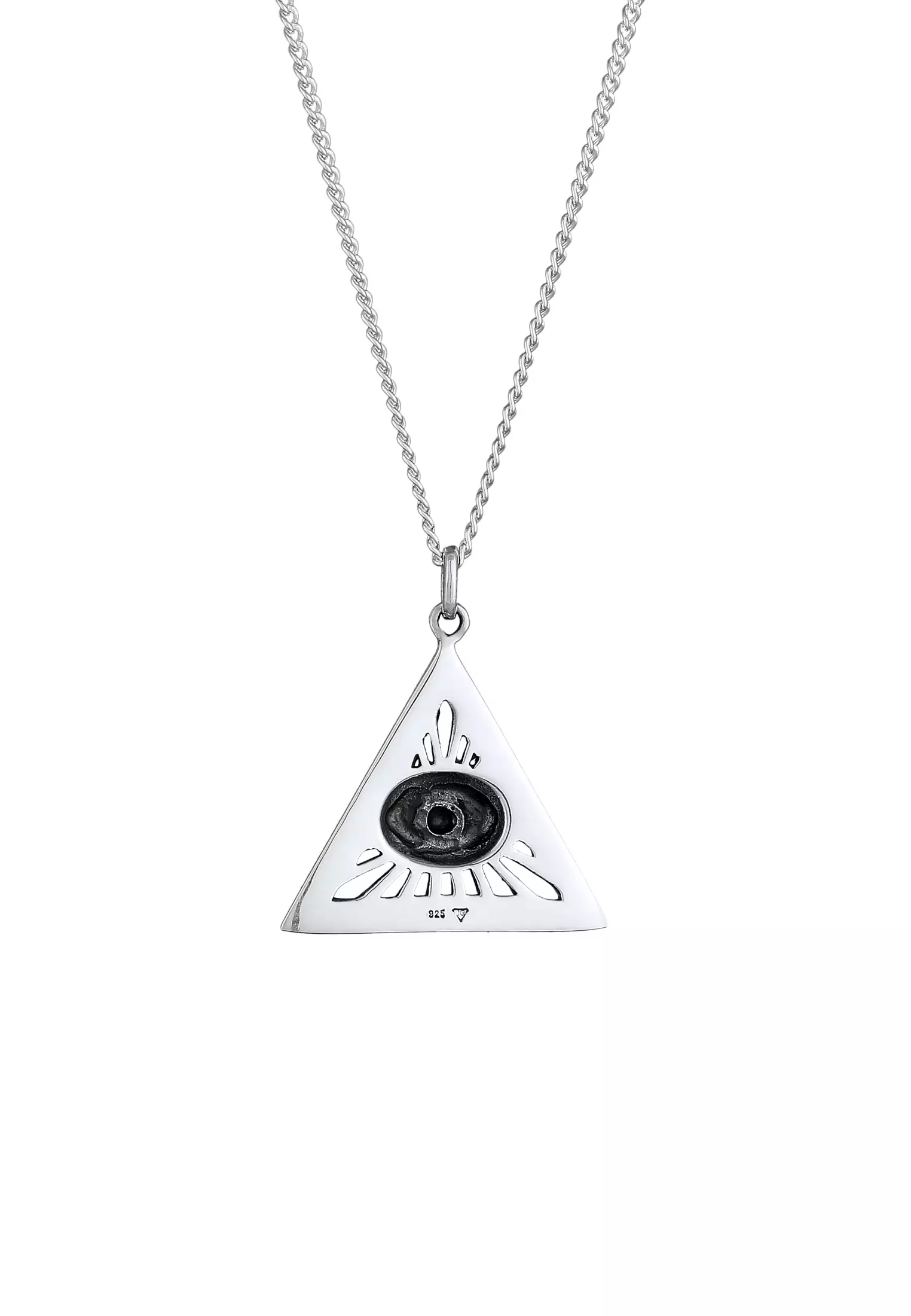 Necklace Men Triangle Pendant Evil Eye