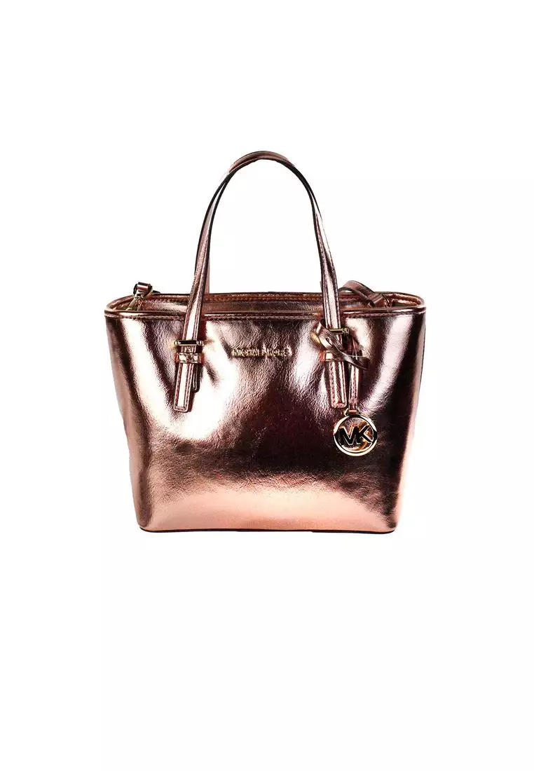 Buy MICHAEL KORS Metallic Leather Tote Bag with Multiple 2025