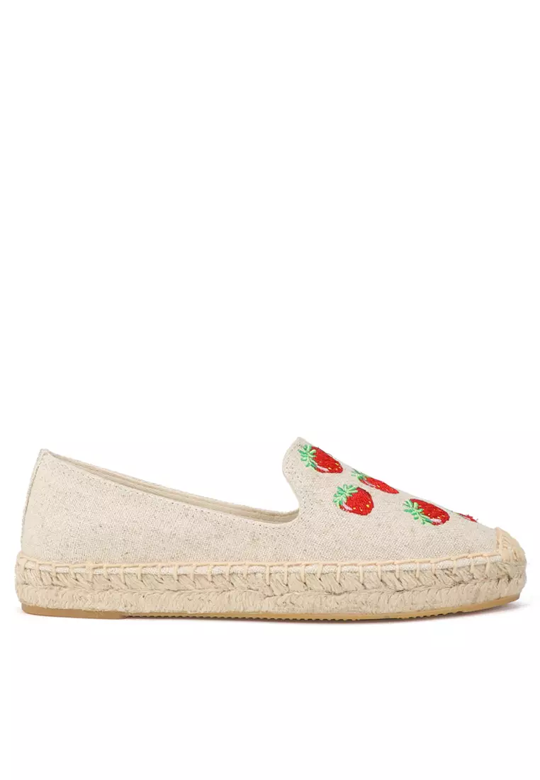Discount on Twenty Eight Shoes  shoes - SKU: Platform Embroidery Linen Espadrilles HB210321