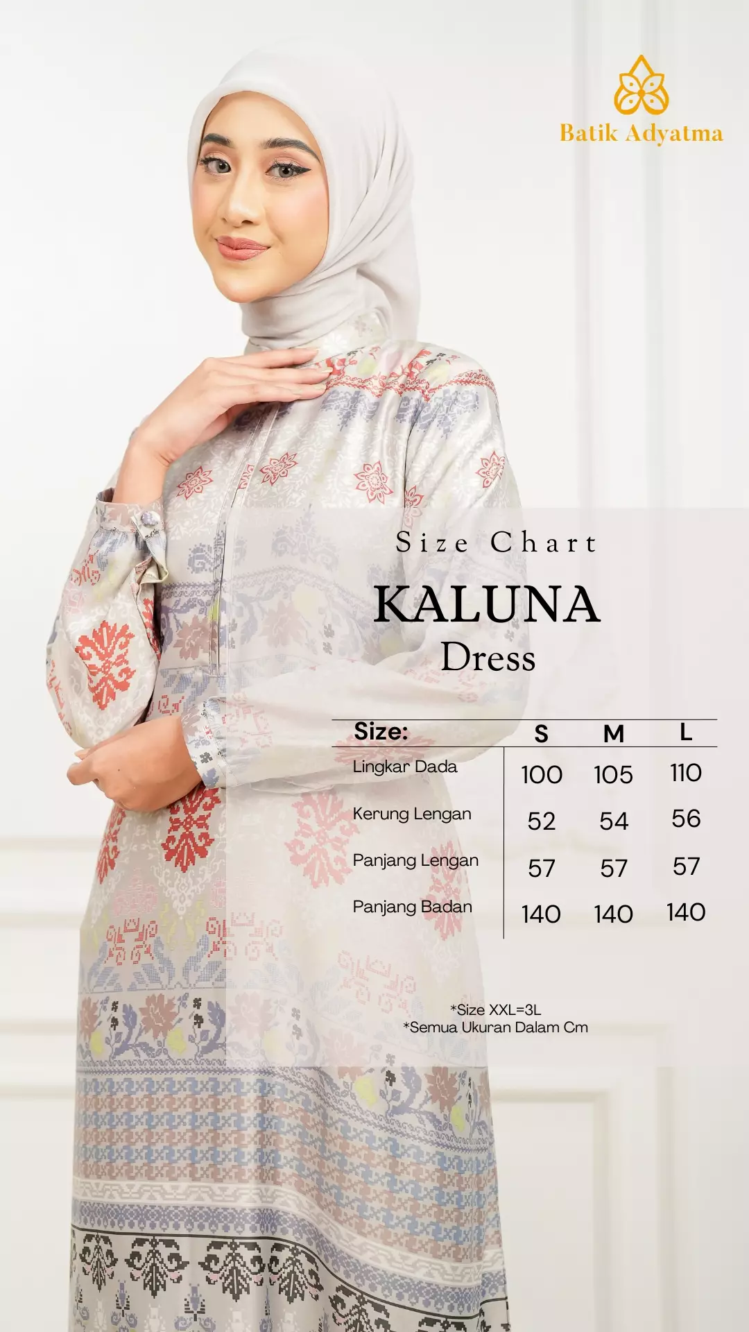 Sarimbit Kaluna Silver Gamis Wanita  Dress