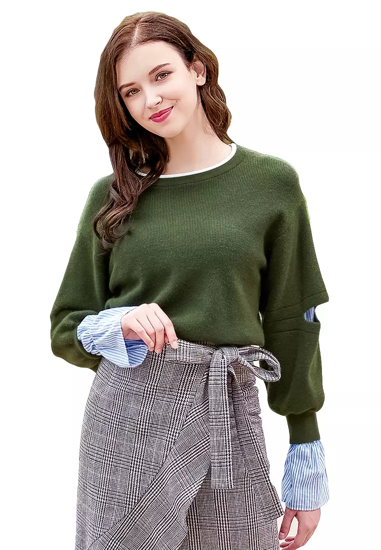 Girls green sweater sales