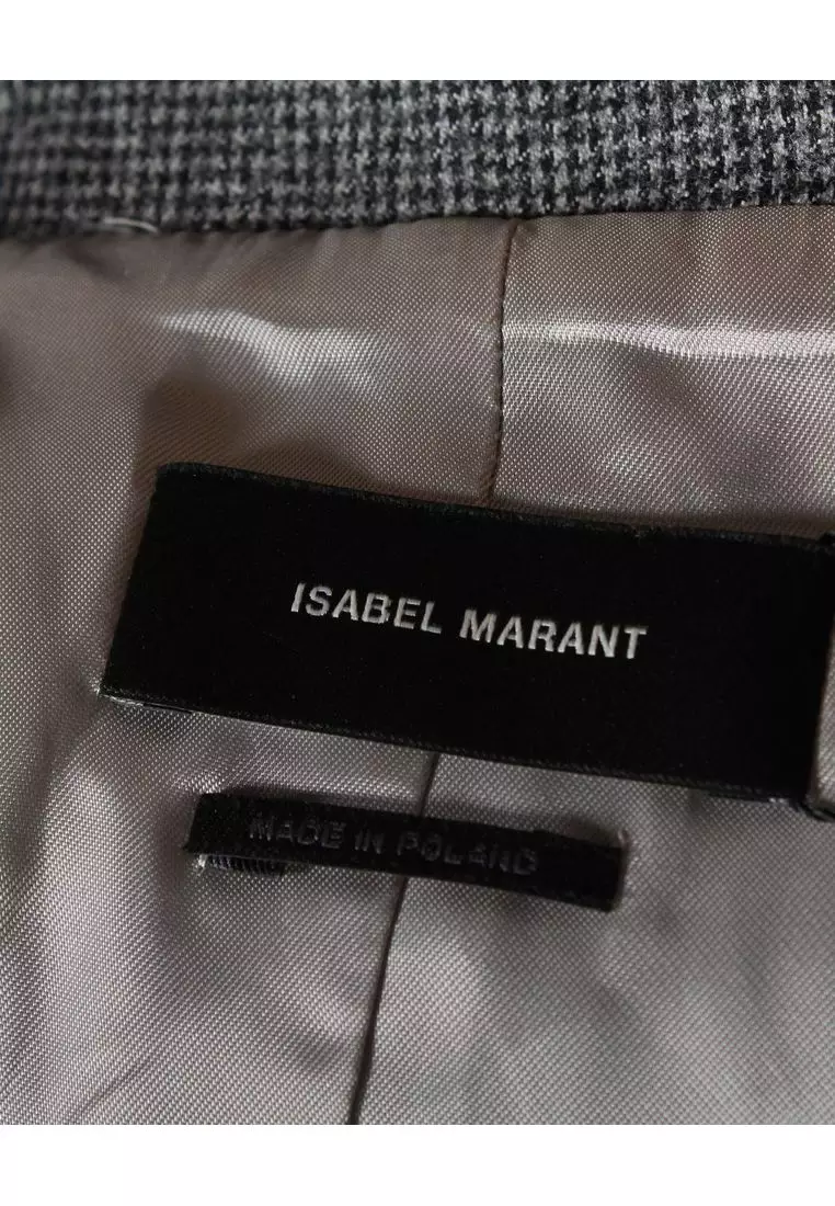 二手 Isabel Marant 灰色羊毛超大西裝外套