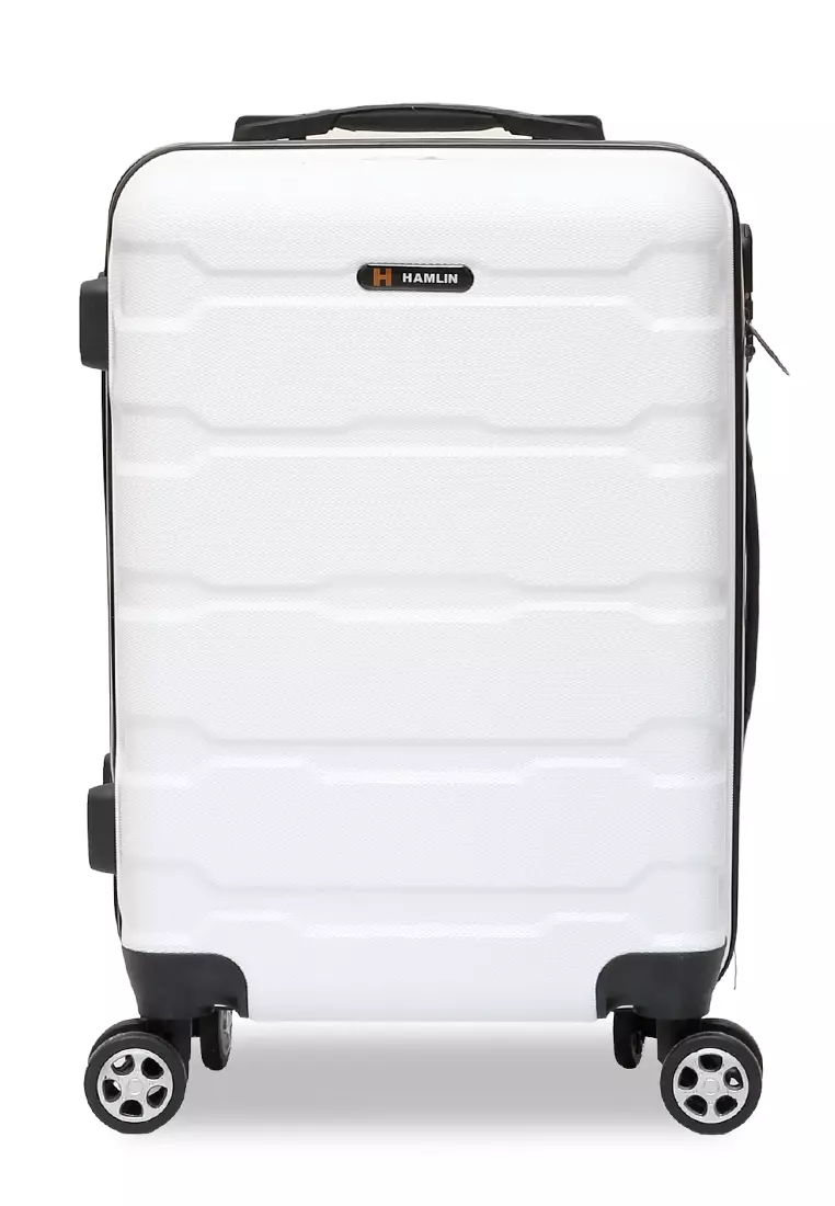 Carlton Koper Hardcase Unisex Size 20 Inch Tas Travel Combination Lock Large Compartment Material ABS+PVC Coated ORIGINAL - White