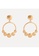 A-Excellence gold Golden Texture Round Hoop with Details Earrings 2DC11AC206E61EGS_2