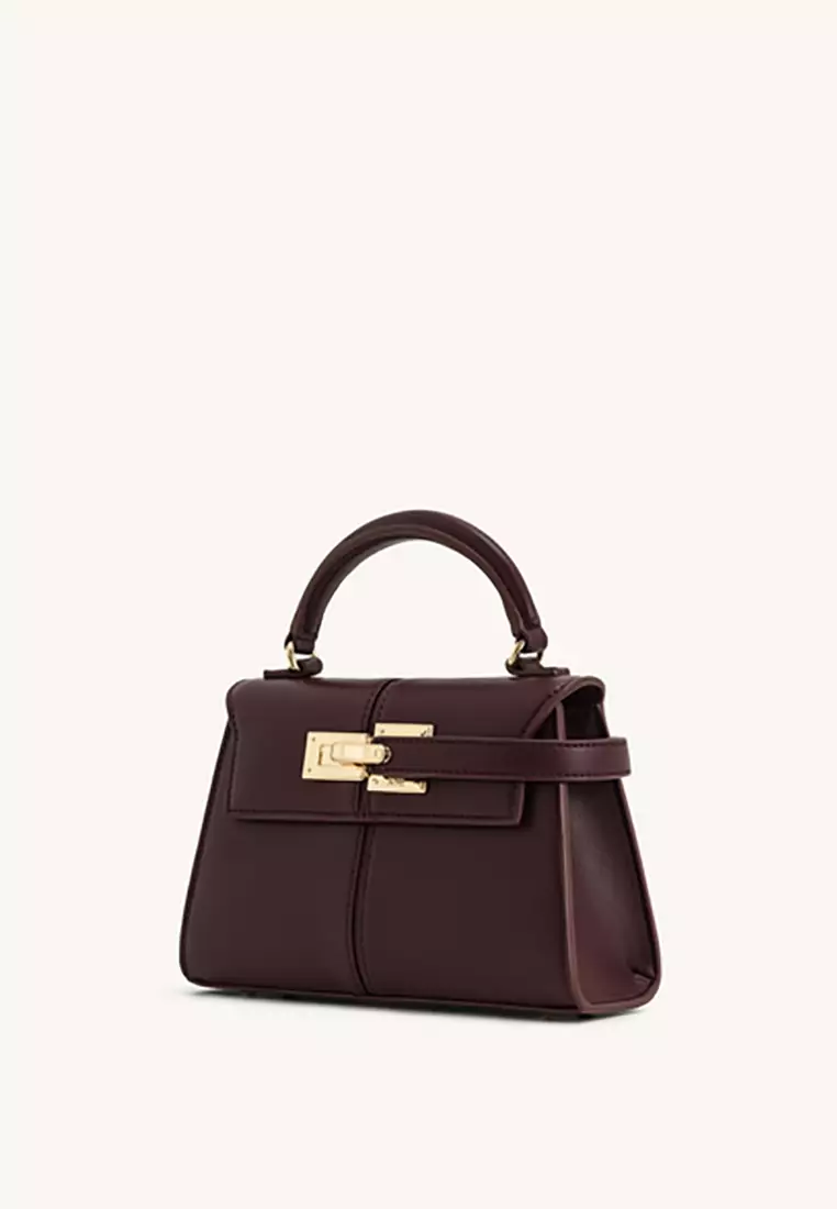 Elise Top Handle Bag - Burgundy