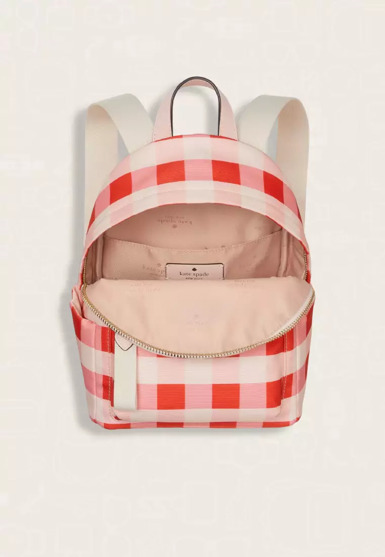 Kate Spade Chelsea Gingham Mini Backpack Pink Multi
