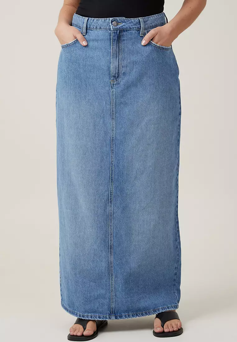 Denim maxi shop skirt malaysia