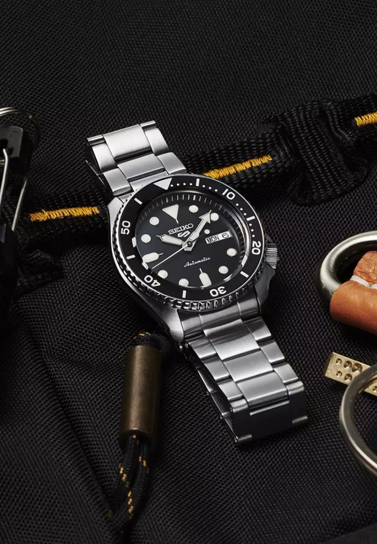 Seiko 5 Sports SKX Series Black Dial Stainless Steel Band Automatic Watch SRPD55K1