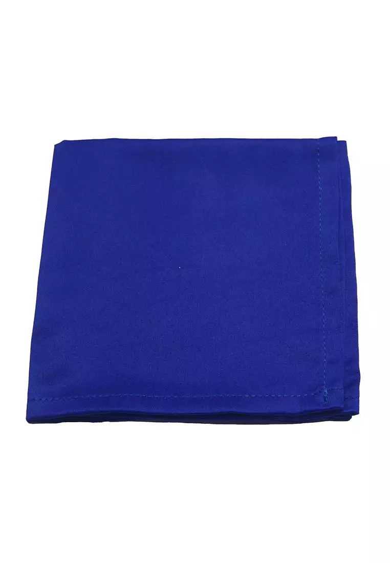 Houseofcuff Dasi Kupu Bowtie Pocket Square Saputangan Biru Tua A03