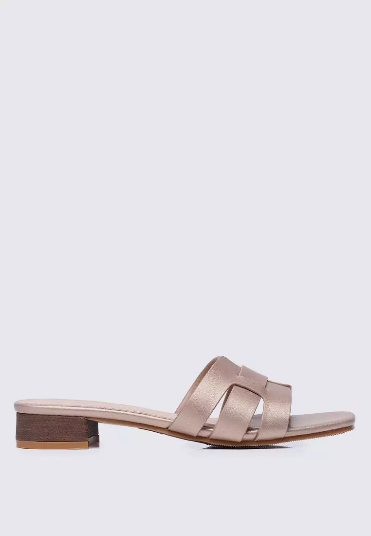Isla Comfy Sandals In Rose Gold