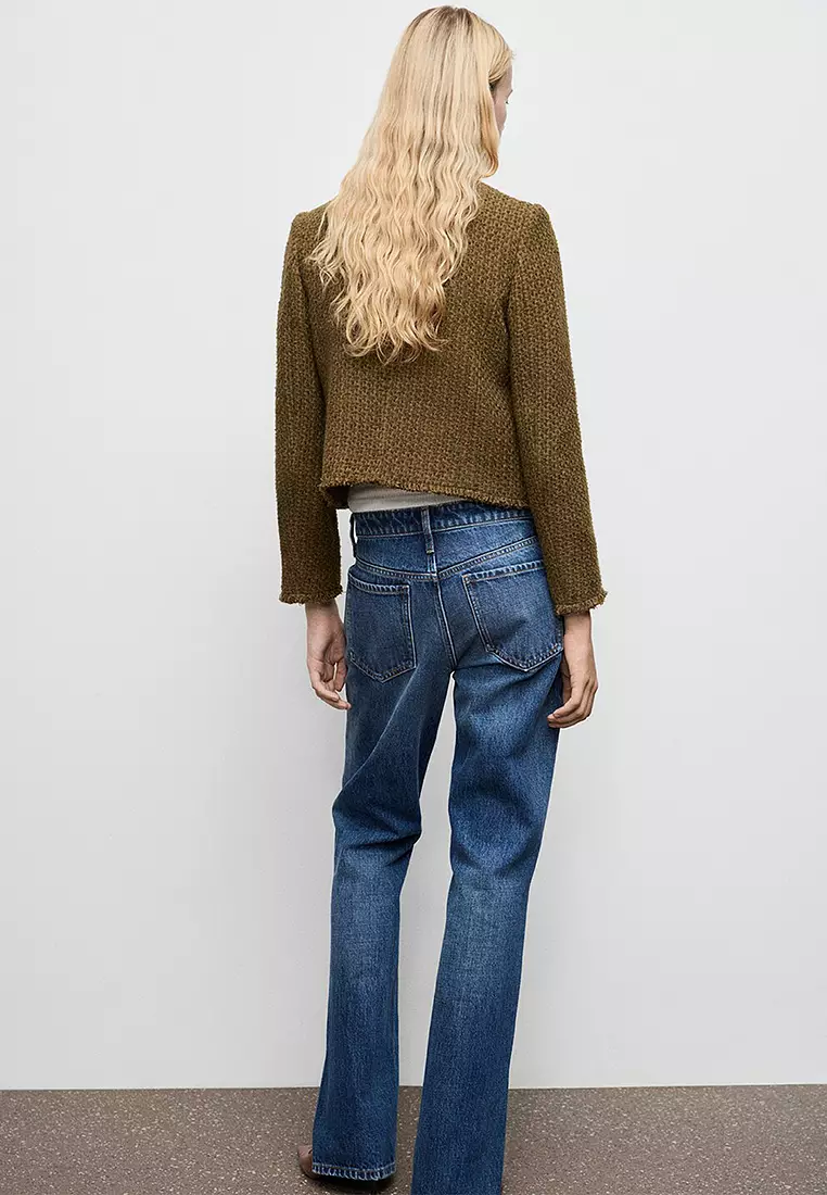 Tweed Jacket With Jewel Buttons