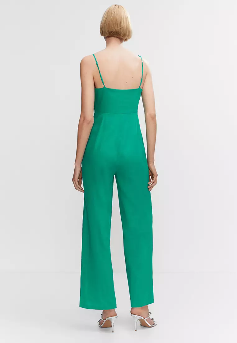 Mango green jumpsuit top