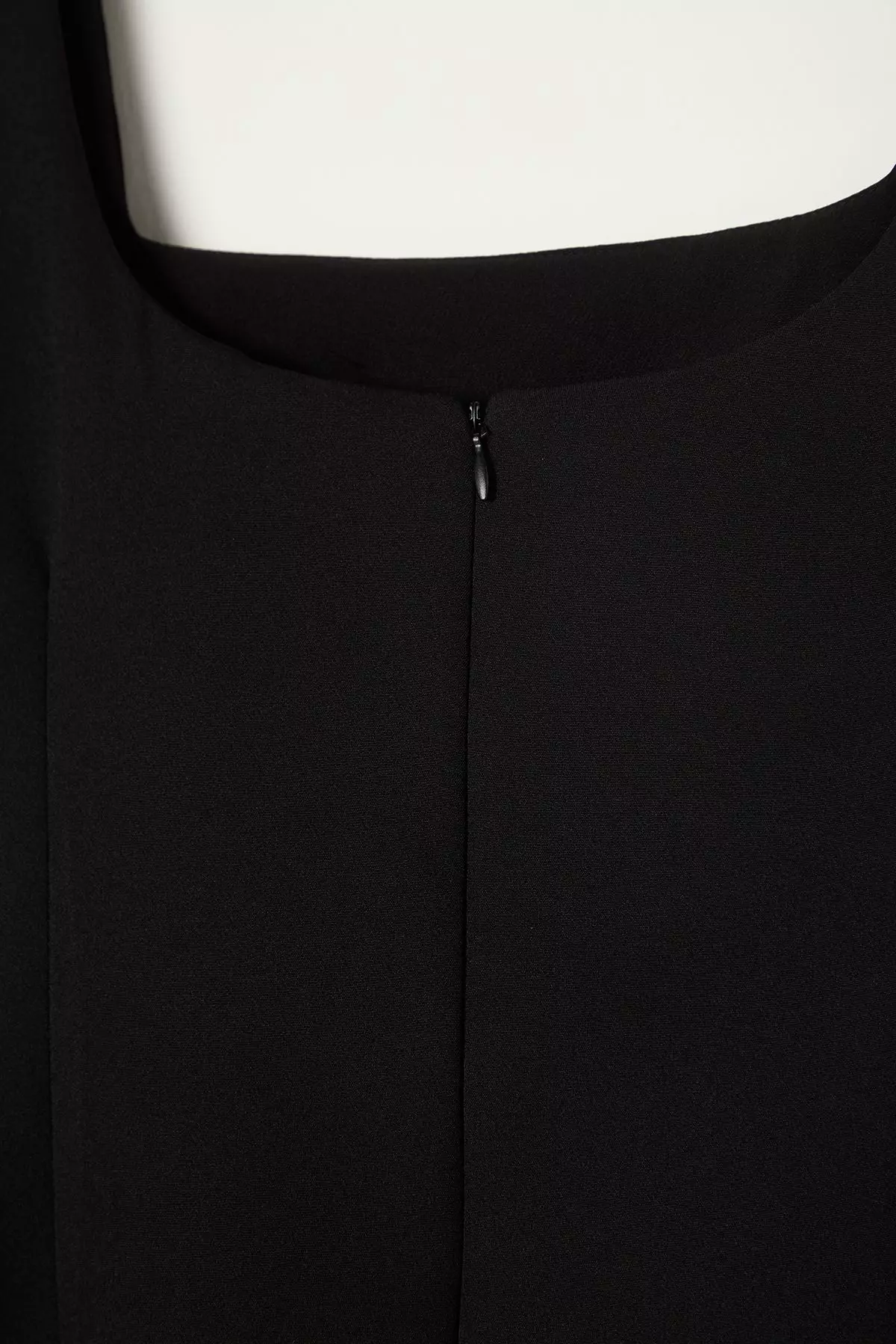 Square Collar Woven with Interlining Inside Plus Size Dress