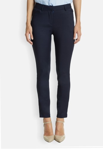 Jual Neumor Plain Pencil Pants Dark Blue Original Zalora Indonesia