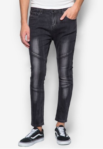 Knee Paneled Acid Washed Skesprit門市inny Jeans, 服飾, 牛仔褲