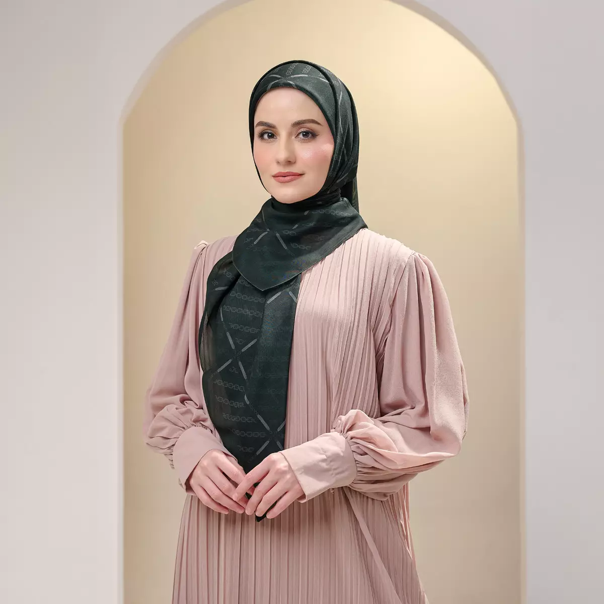 ZM Zaskia Mecca - Senandung Ink Scarf Tasdia Voil Hijab Motif - Harmoni Series | Square Segi Empat