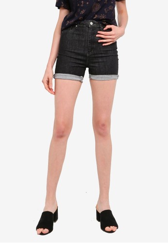 Jual Trendyol Black Denim Shorts Original Zalora Indonesia