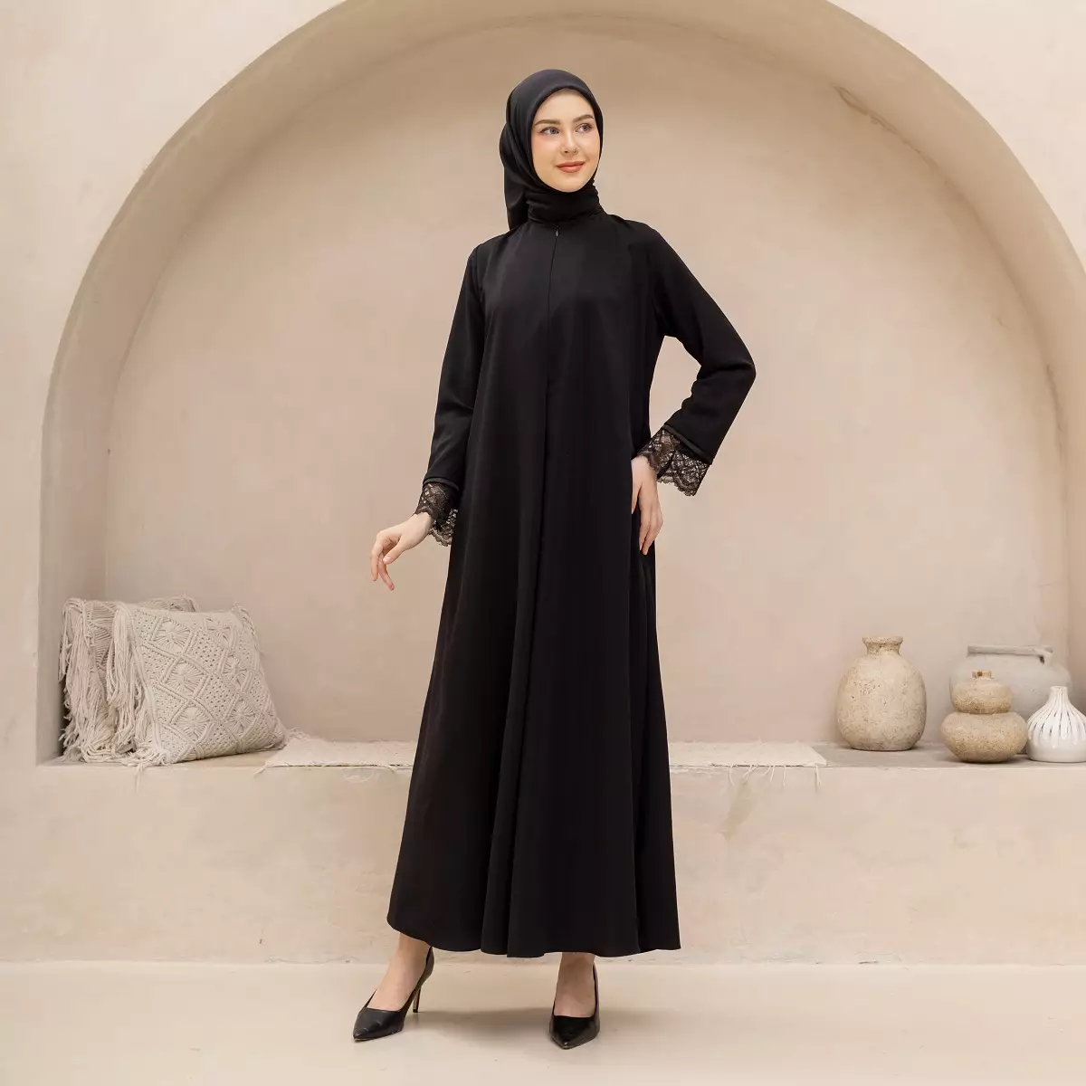EPC Abaya Amara - Black - Moonlit Elegance Series