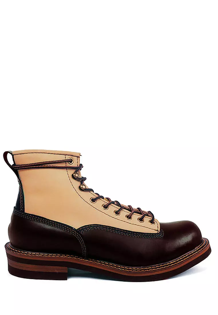 Discount on Twenty Eight Shoes  shoes - SKU: Color Matching Oil Wax Cowhide Martin Boots Gz26798-1