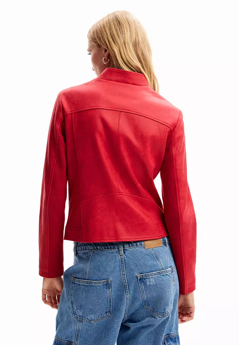 Desigual Woman Slim biker jacket.