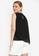 ck Calvin Klein black Crepe Layered Top FF91FAAC76A886GS_2