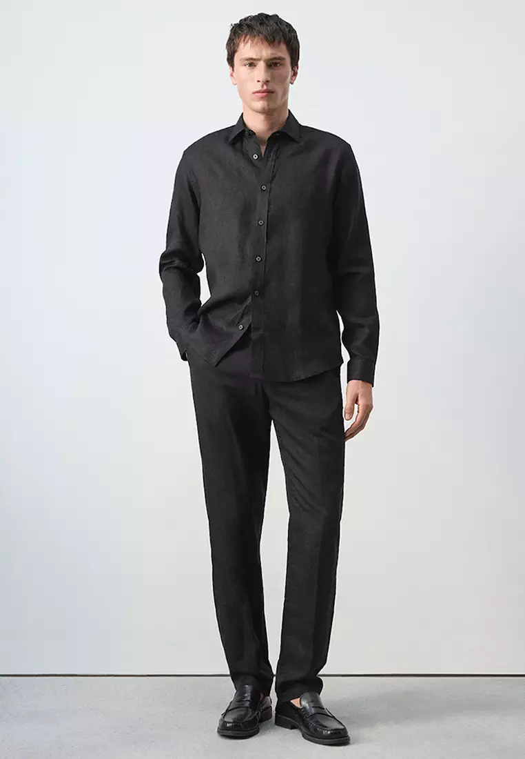 Regular-Fit 100% Linen Shirt