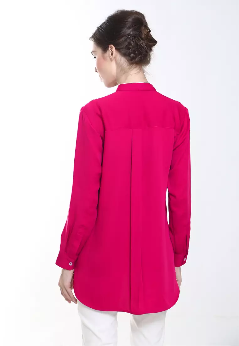 Eva Suit Top in Strike Pink
