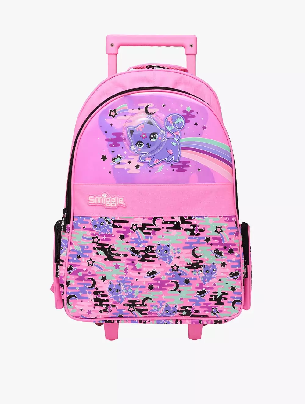 Jual Smiggle Smiggle Away Trolley Backpack with LightUp Wheel Pink ...