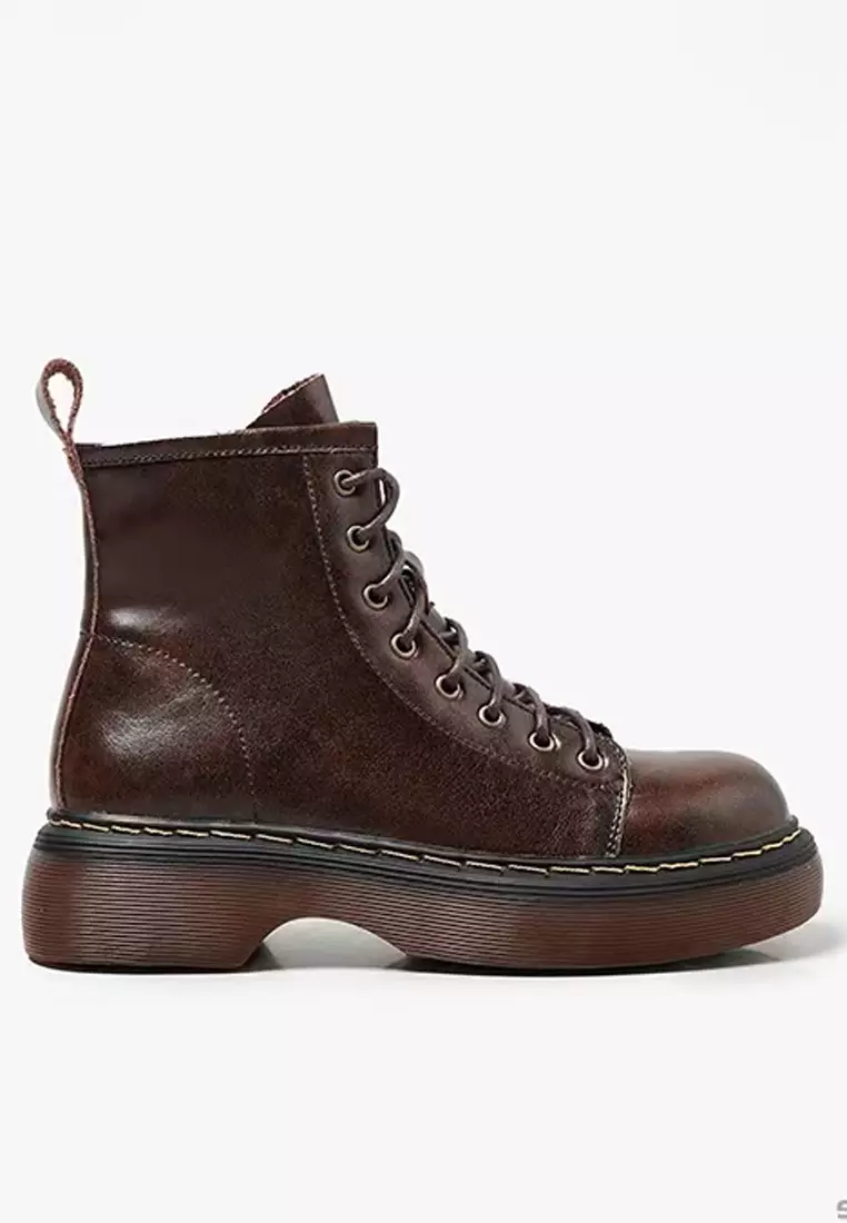 Discount on Twenty Eight Shoes  shoes - SKU: 5cm Platform Leather Martin Boots Mz79526