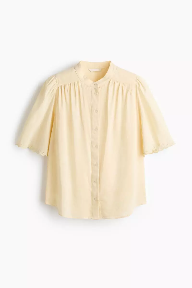 Cotton-blend blouse