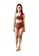 PINK N' PROPER brown Phylonoe Toga Bandeau Retro High-Waist Bikini Set in Caramel Brown C9FFBUS10C6869GS_1