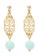 The Antecedent Store The Antecedent Store Oriental Motif Earrings with Pagodite Crystal - 14K Real Gold Plated Jewelry 9E296AC82342E5GS_1