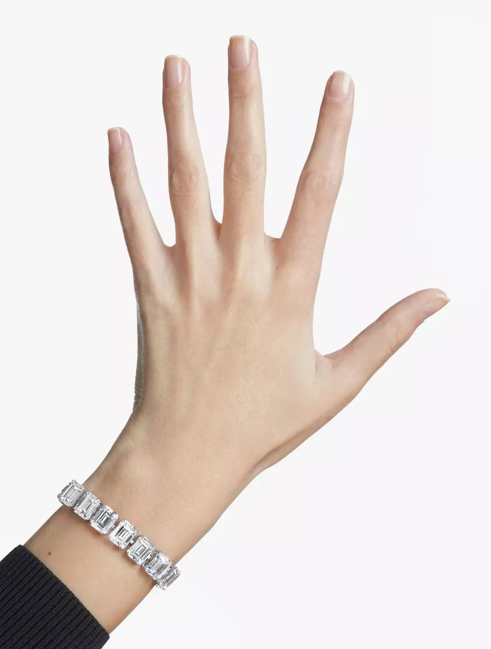 Millenia Bracelet, Octagon Cut, White, Rhodium Plated - White