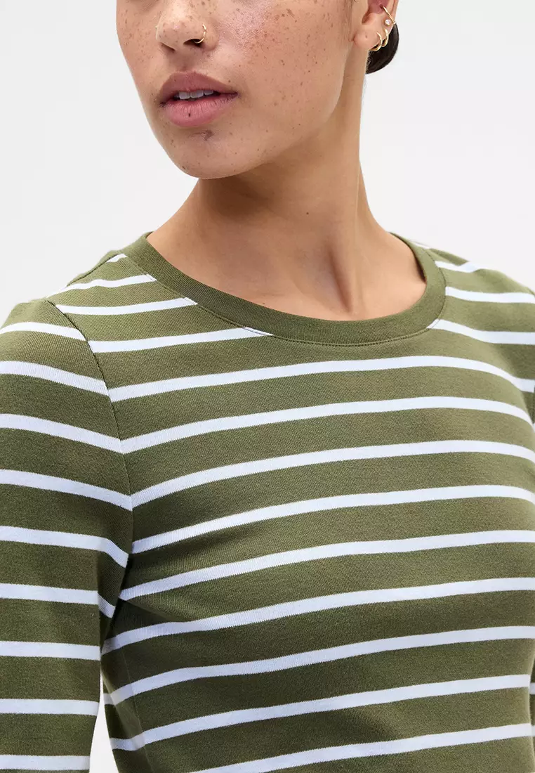 Long Sleeve Modern Crew Stripe Sweater
