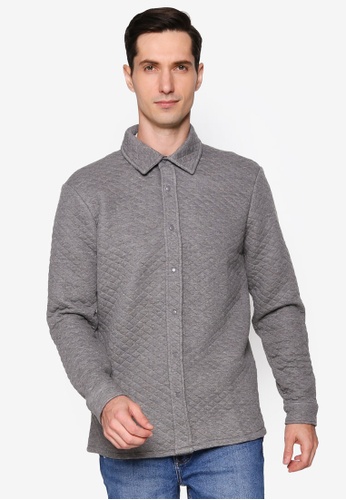 Only & Sons grey Casual Over Shirt 76822AAE154421GS_1