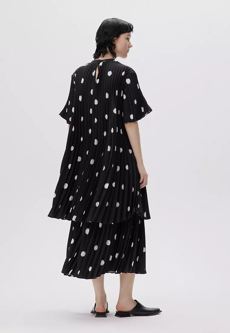 JNBY Women's Short-Sleeved Polka Dot Dress