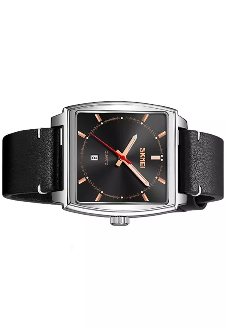 Jam Tangan Pria Analog Waterproof Strap Tali Material PU Leather DV47 ORIGINAL