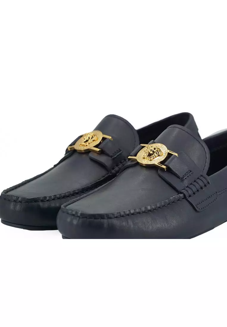 Blue versace loafers top