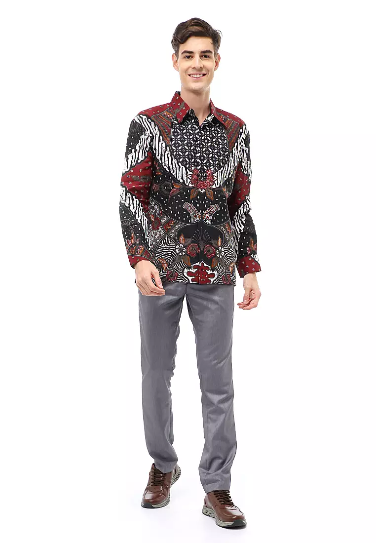 Kendrick Atasan Formal Kemeja Batik Pria Jayasura Long Sleeve Material Cotton ORIGINAL