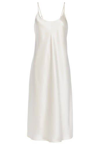 La Perla white La Perla women's silk medium length nightdress can be worn outside 4773CAA1DE7E3FGS_1