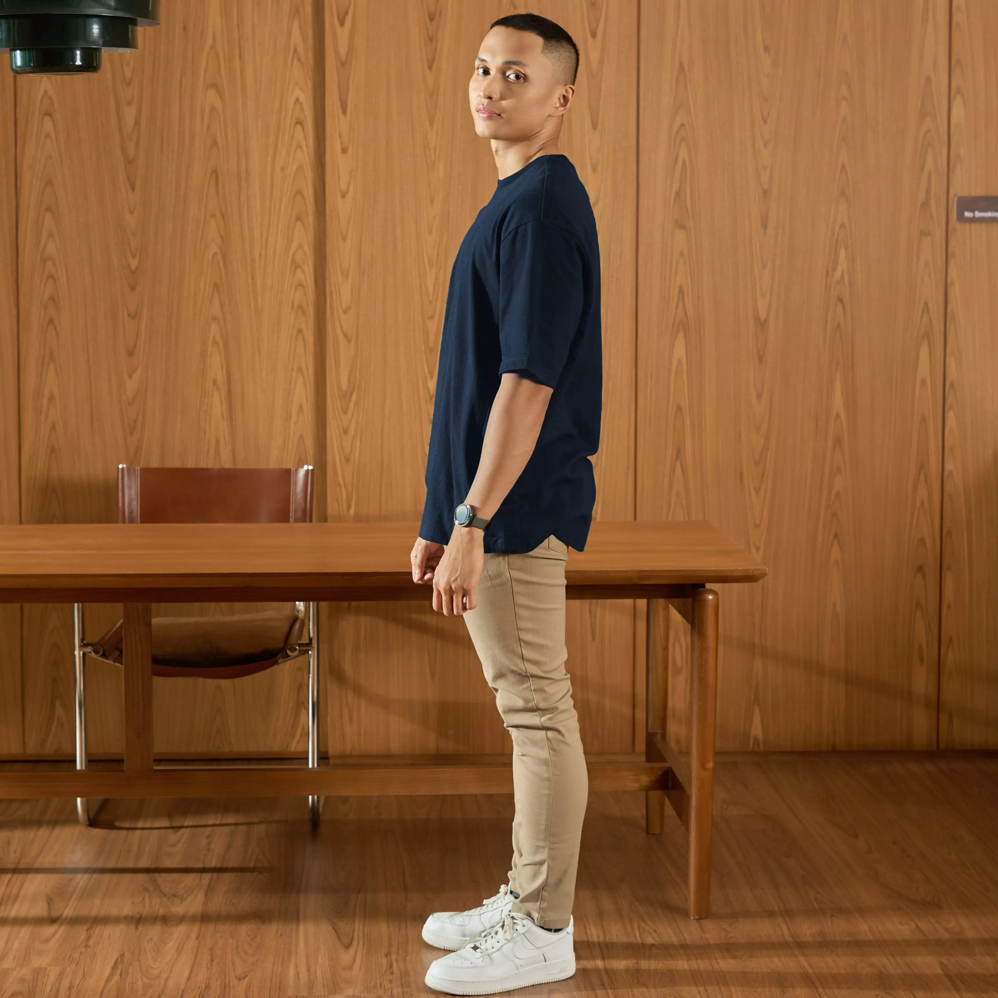 Kale Dexter Navy / Kaos Oversize Lengan Pendek Pria / Unisex