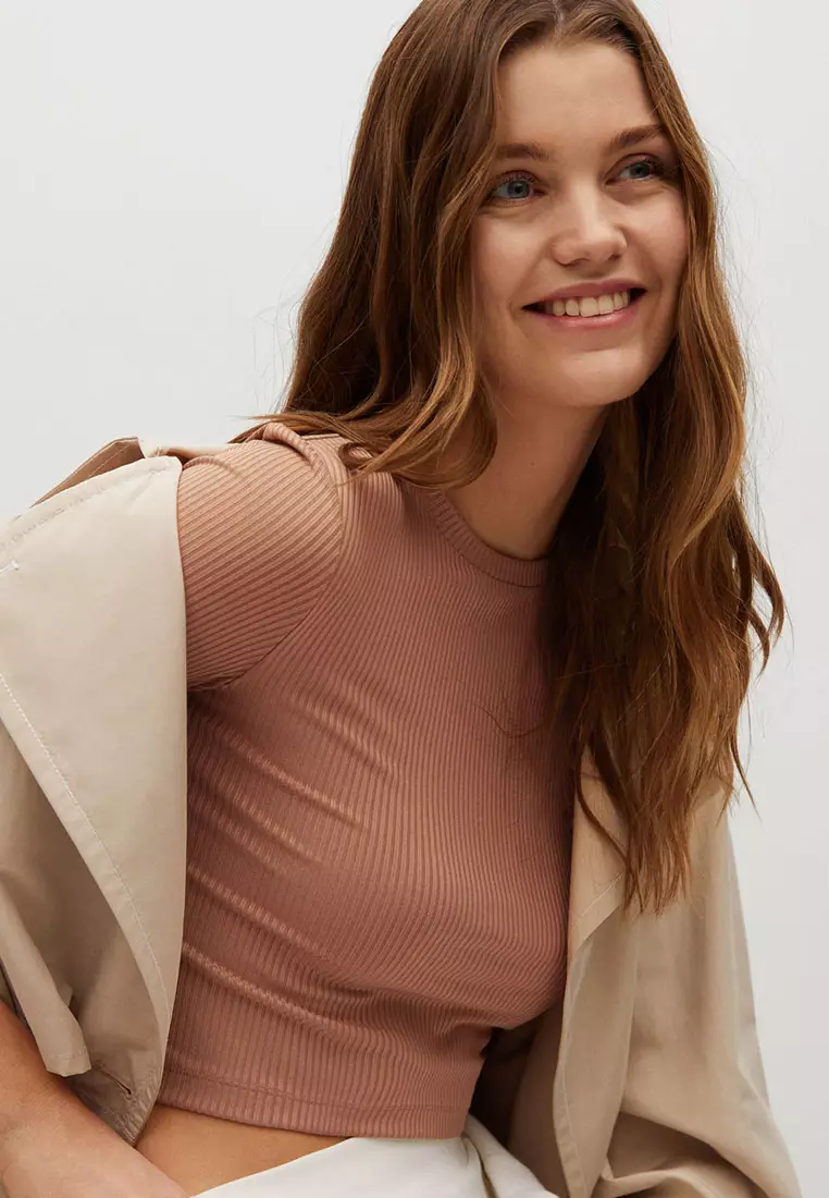 Ribbed Long Sleeve T-Shirt