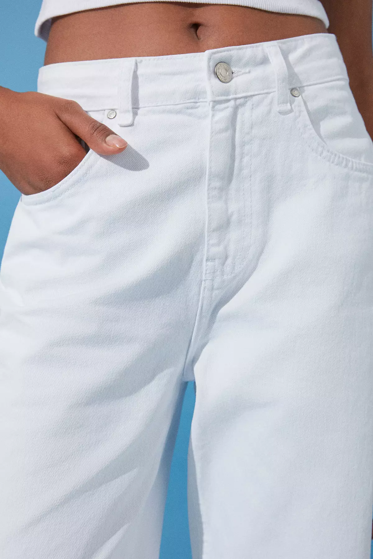 Cotton High Waist Jeans