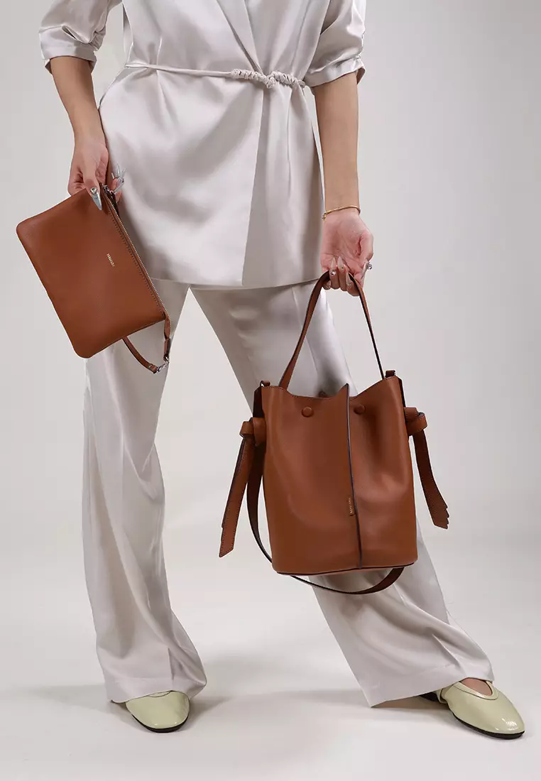 ORUKAMI ORUKAMI Knots Bucket Bag - Caramel