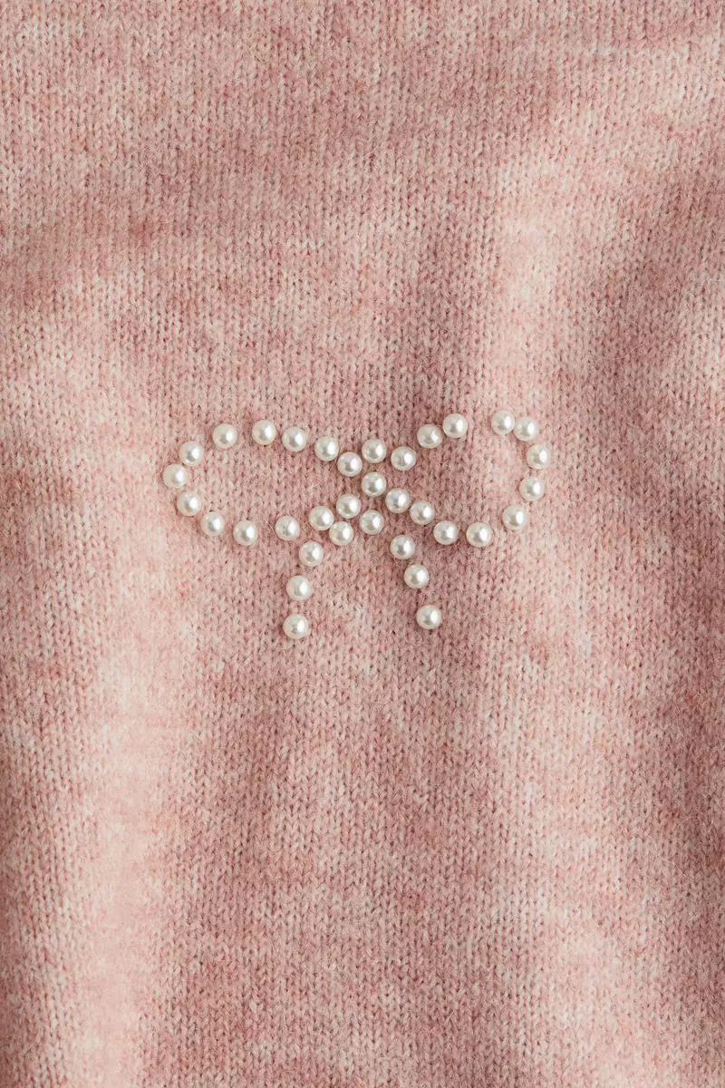 Loose-fit motif-detail jumper